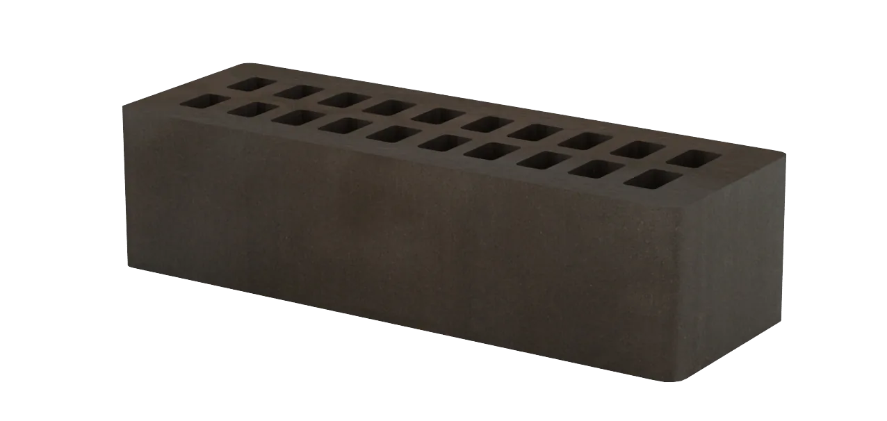 Кирпич лицевой Графит 0,7НФ, гладкий, 250×85×65 мм, М250