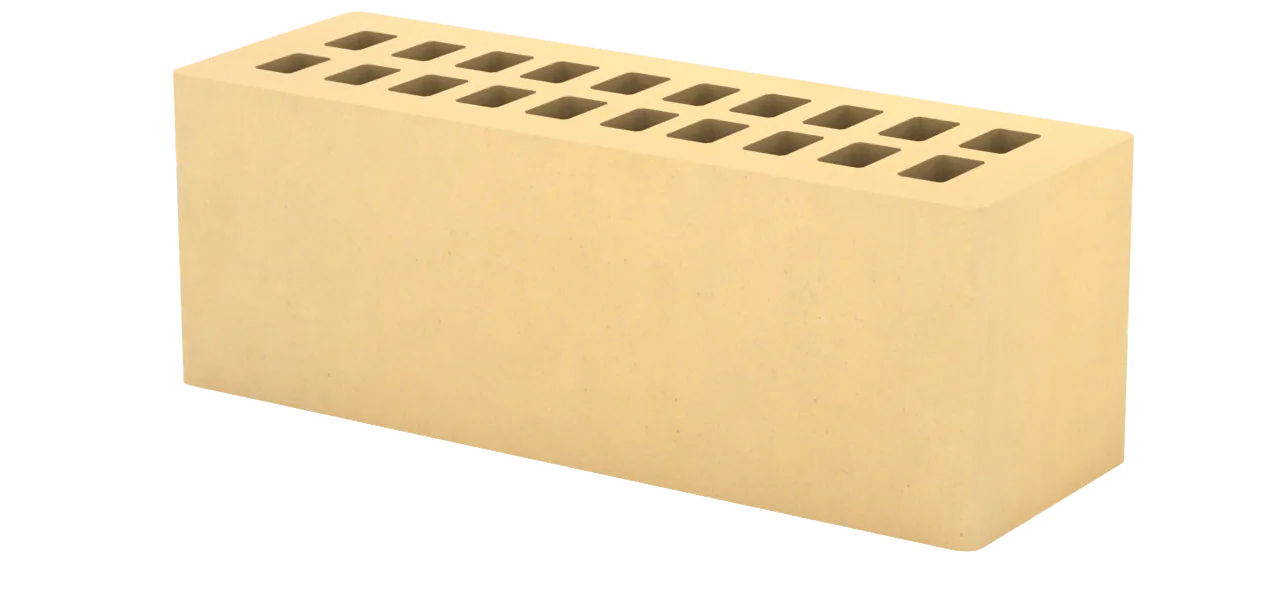 Кирпич лицевой Золотистый 0,9НФ, гладкий, 250×85×88 мм, М250