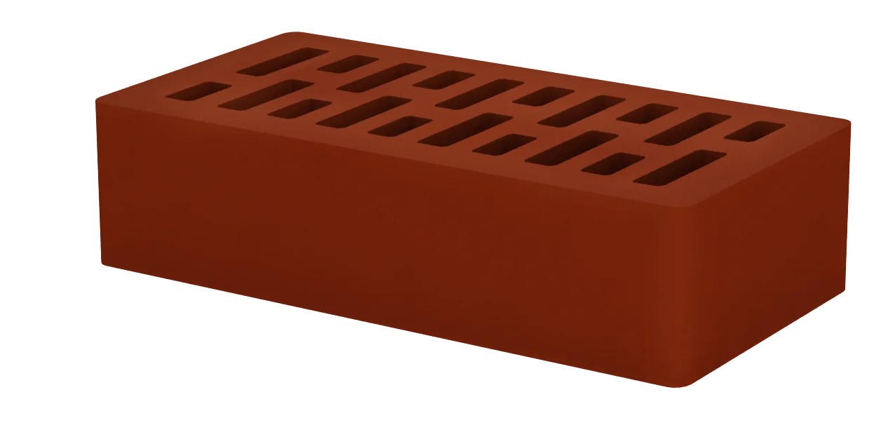 Кирпич клинкерный Бордовый камень 1НФ, гладкий, 250×120×65 мм, М300