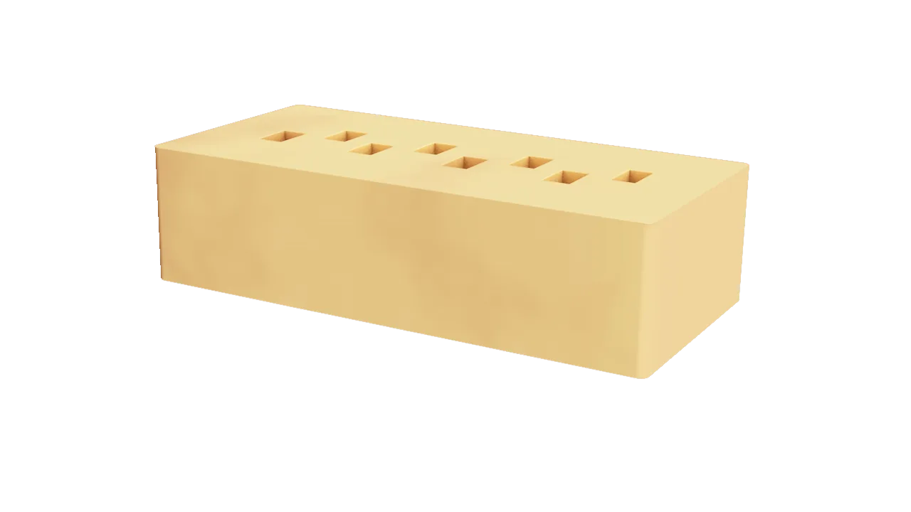 Кирпич полнотелый Золотистый 1НФ, гладкий, 250×120×65 мм, М250