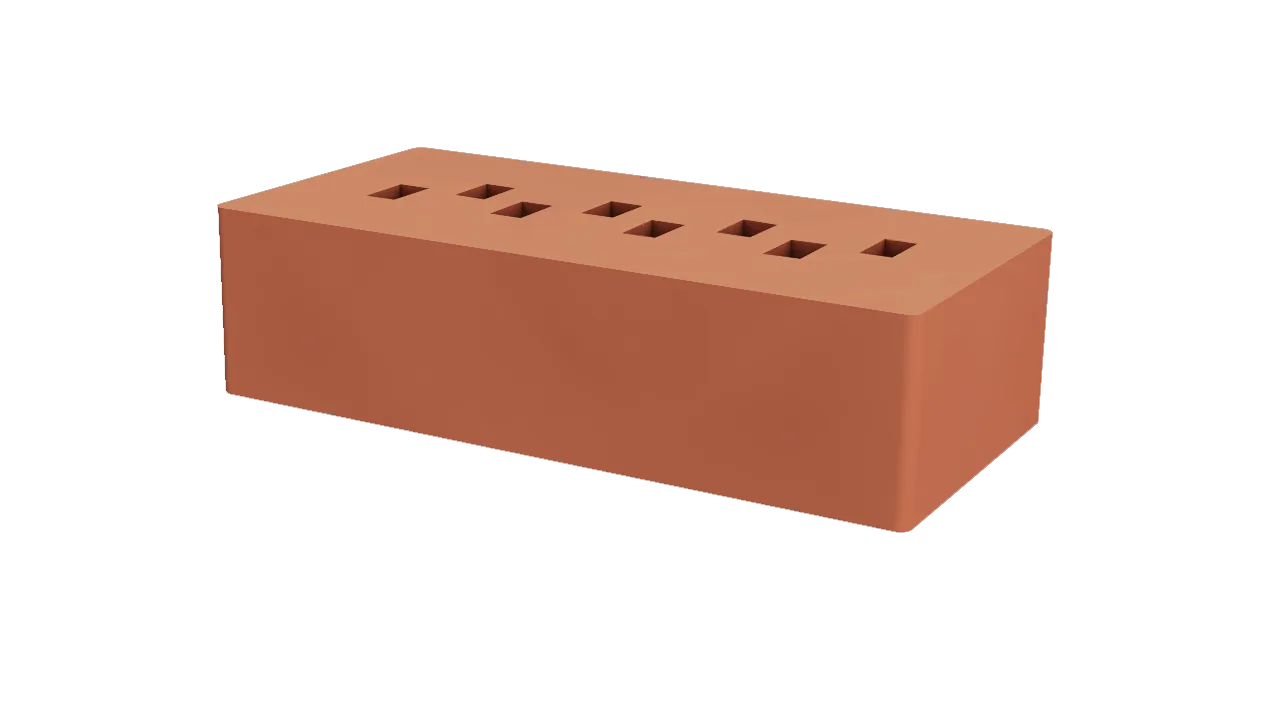 Кирпич полнотелый Персик 1НФ, гладкий, 250×120×65 мм, М250